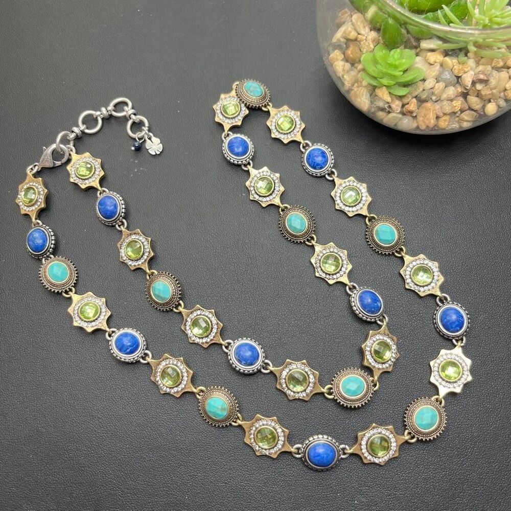 Lucky Brand multicolor bead station necklace